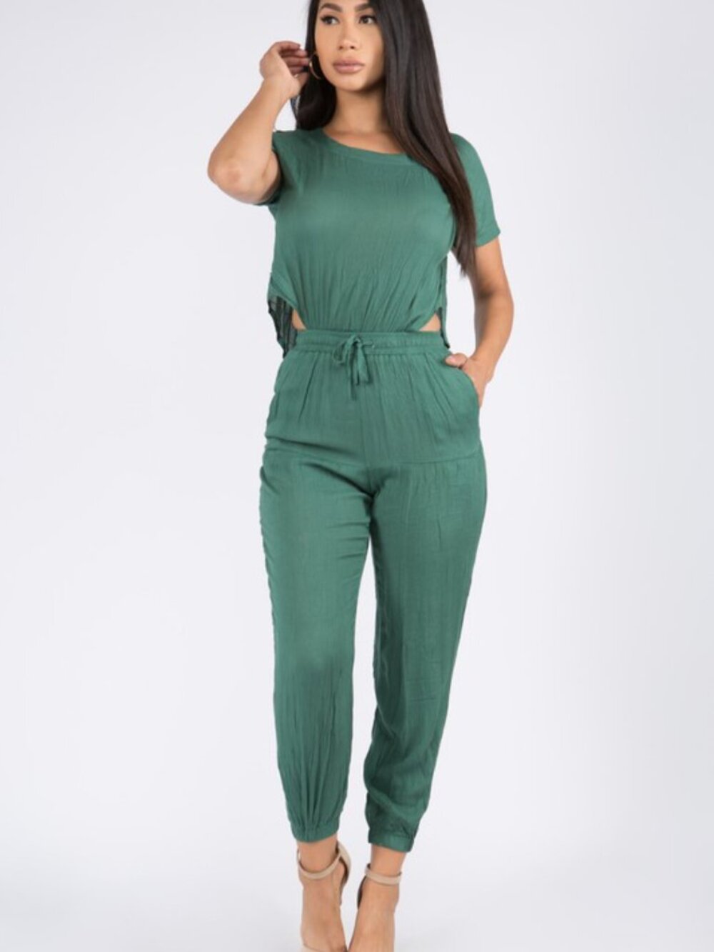 Sage Springtime Romper - Picture 5 of 5